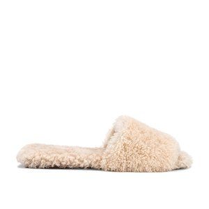 Raye Shearling Sandal in Natural Size 8